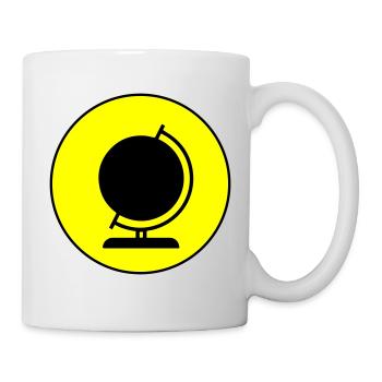 Globus symbol icon - Tasse - Weiß - Rechts