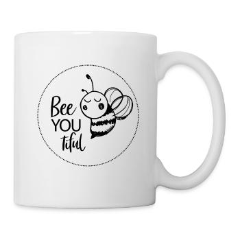 Bee you tiful Biene schwarz - Tasse - Weiß - Rechts