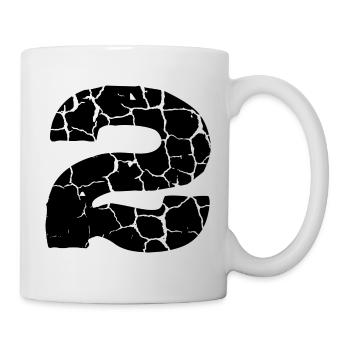 Maillot numéro 2 - Mug blanc - blanc - Droite
