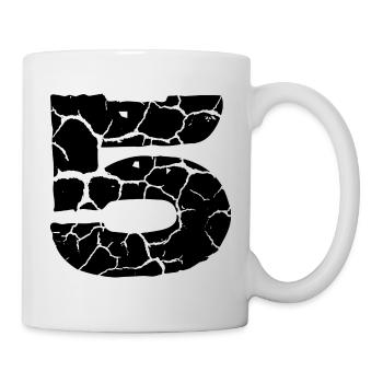 5 Number jersey - Mug - white - Right