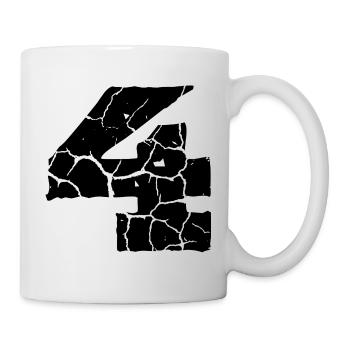 Maillot numéro 4 - Mug blanc - blanc - Droite