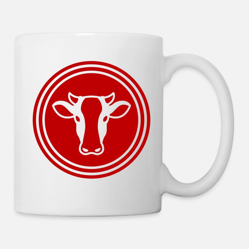 Rind Kopf - Tasse - Weiß