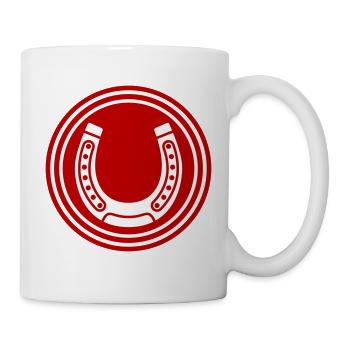 Hufeisen Symbol - Tasse - Weiß - Rechts
