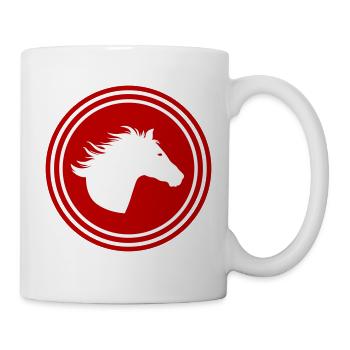 Pferd Horse icon - Tasse - Weiß - Rechts