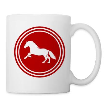 Pferd Horse icon - Tasse - Weiß - Rechts