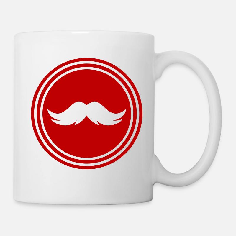 Symbole de moustache - Mug blanc - blanc