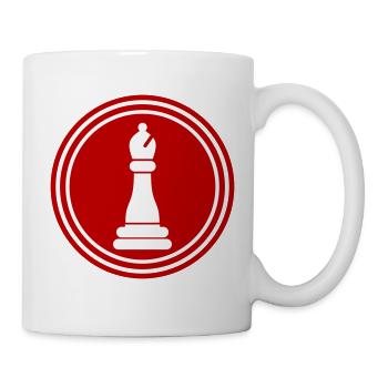 Schachfigur symbol - Tasse - Weiß - Rechts