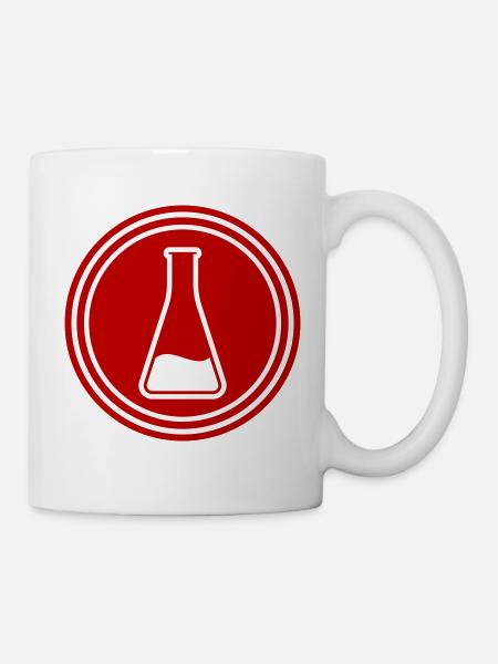 Reagenzglas Icon - Tasse - Weiß