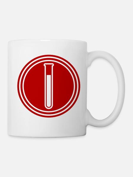 Reagenzglas Symbol - Tasse - Weiß