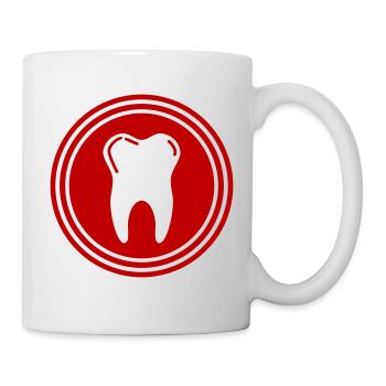 Symbole de l’icône de dent - Mug blanc - blanc - Droite