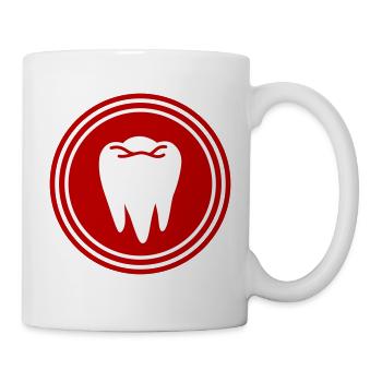 Symbole de l’icône de dent - Mug blanc - blanc - Droite