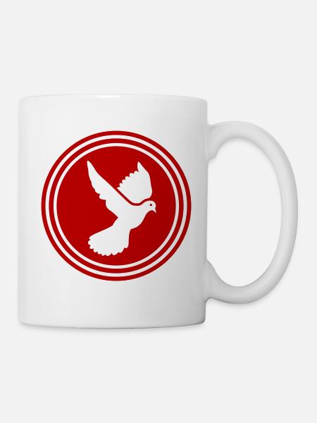 Taube symbol - Tasse - Weiß