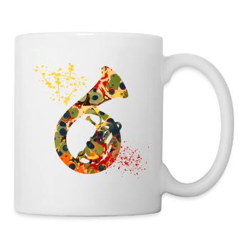 french horn e 41 - Mug - white - Right