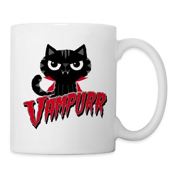Vampurr Halloween Katze Vampir Kinder Dracula - Tasse - Weiß - Rechts