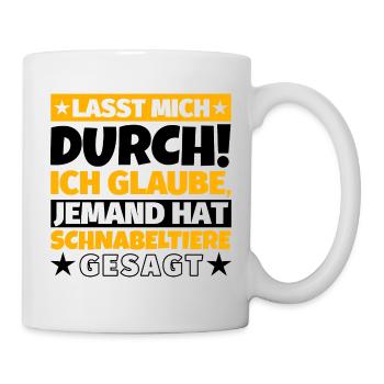 Schnabeltiere - Tasse - Weiß - Rechts