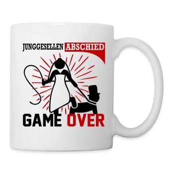 Junggesellenabschied Game Over Peitsche Married - Tasse - Weiß - Rechts