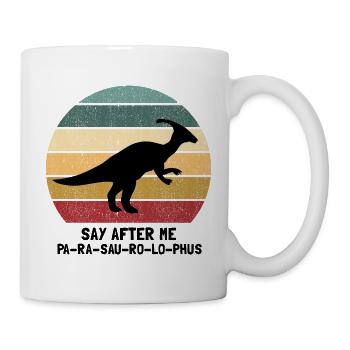 Dinosaur Motif for Paleontologists - Mug - white - Right