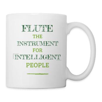 Instrument de flûte pour les personnes intelligentes vertes - Mug blanc - blanc - Droite