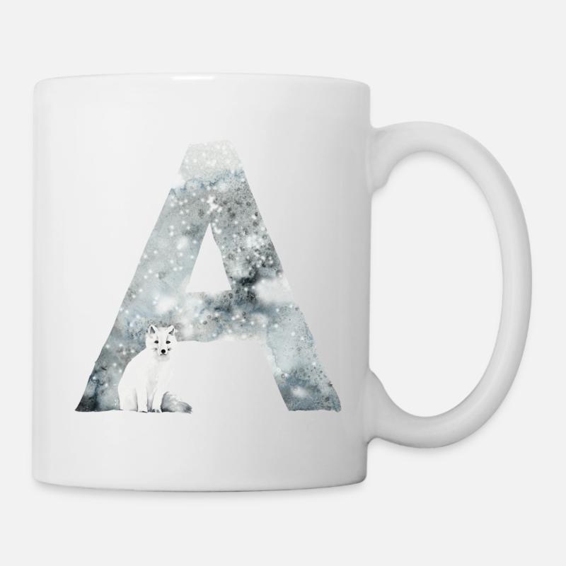 A – caractère décoratif – hiver - Mug blanc - blanc