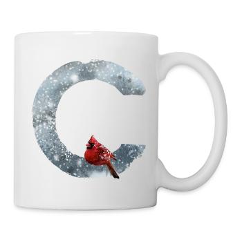 C – caractère décoratif – hiver - Mug blanc - blanc - Droite