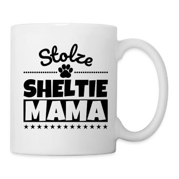 Stolze Sheltie Mama - Tasse - Weiß - Rechts