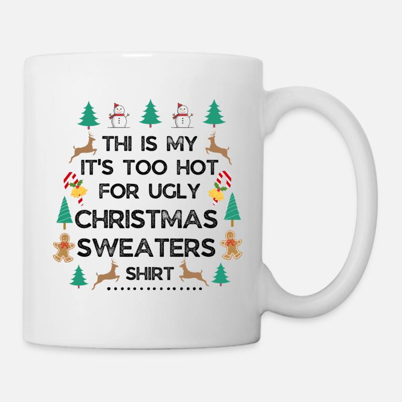 Weihnachtspullover - Tasse - Weiß
