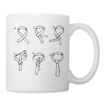 How to make a tie knot - Mug - white - Right