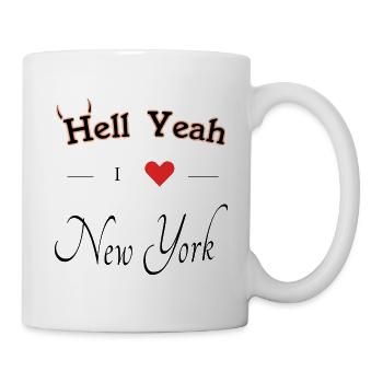 hell yeah i love New York - Tasse - Weiß - Rechts