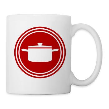 kochtopf Icon - Tasse - Weiß - Rechts