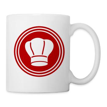 Kochmütze Symbol Kreis - Tasse - Weiß - Rechts