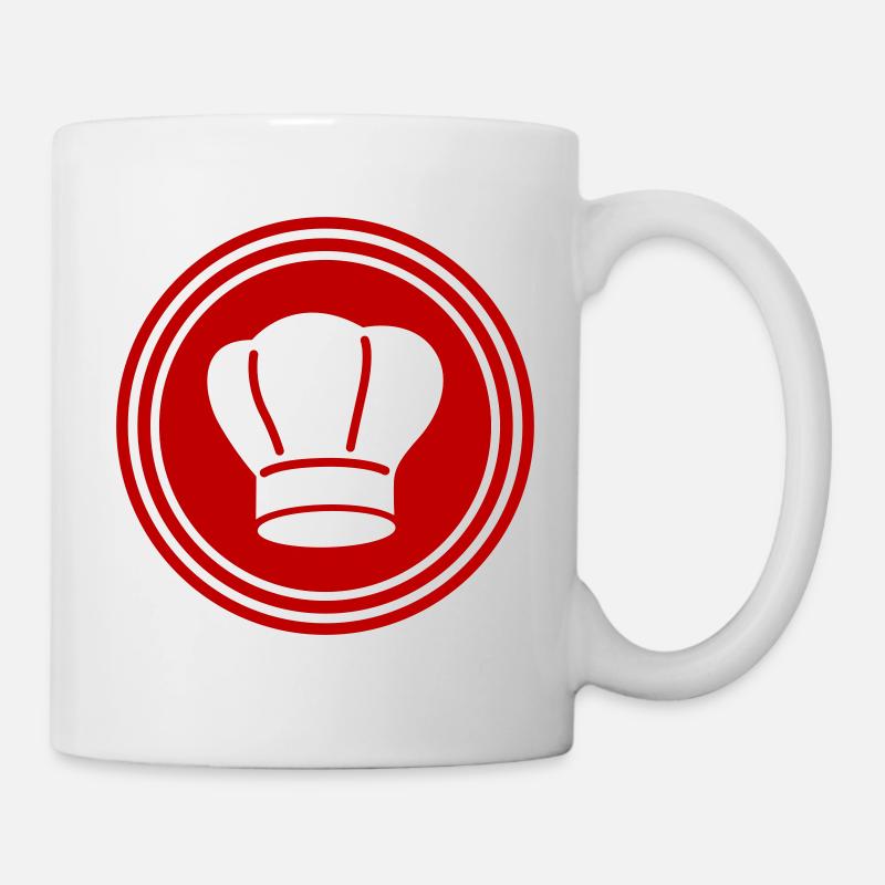 Cercle du symbole du chapeau du chef - Mug blanc - blanc