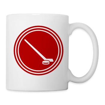 Icône du symbole du hockey sur glace - Mug blanc - blanc - Droite