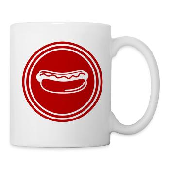 Hotdog Symbol - Tasse - Weiß - Rechts