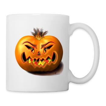 burning pumkin/ Halloween pumpkin - Mug - white - Right