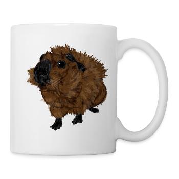 Design mit einem Rosetten-Meerschweinchen 2 - Tasse - Weiß - Rechts