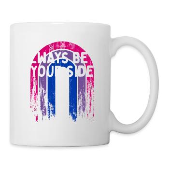 Soyez toujours bi de votre côté Couples bisexuels Bi Fierté - Mug blanc - blanc - Droite