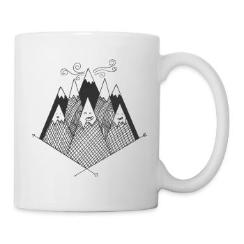 Fun mountains for mountaineers and going to the mountain - Mug - white - Right
