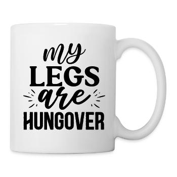 Funny Cardio Running Quote My Legs Are Hungover - Mug - white - Right