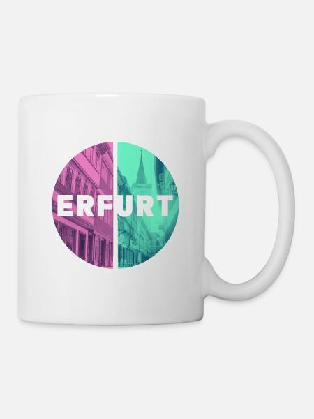 Erfurt Deutschland Stadt Skyline Heimat Liebe - Tasse - Weiß
