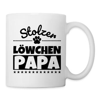 Löwchen lustig Herrchen Hund - Tasse - Weiß - Rechts