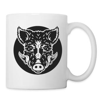 Jagd Jäger Wildschwein kühle Jagd - Tasse - Weiß - Rechts