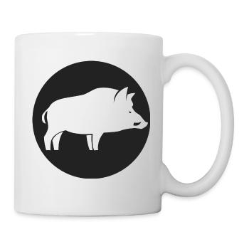 Chasse chasser chasseur sanglier cadeau cool - Mug blanc - blanc - Droite