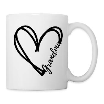 ICH LIEBE OMA. OMA GESCHENK. - Tasse - Weiß - Rechts