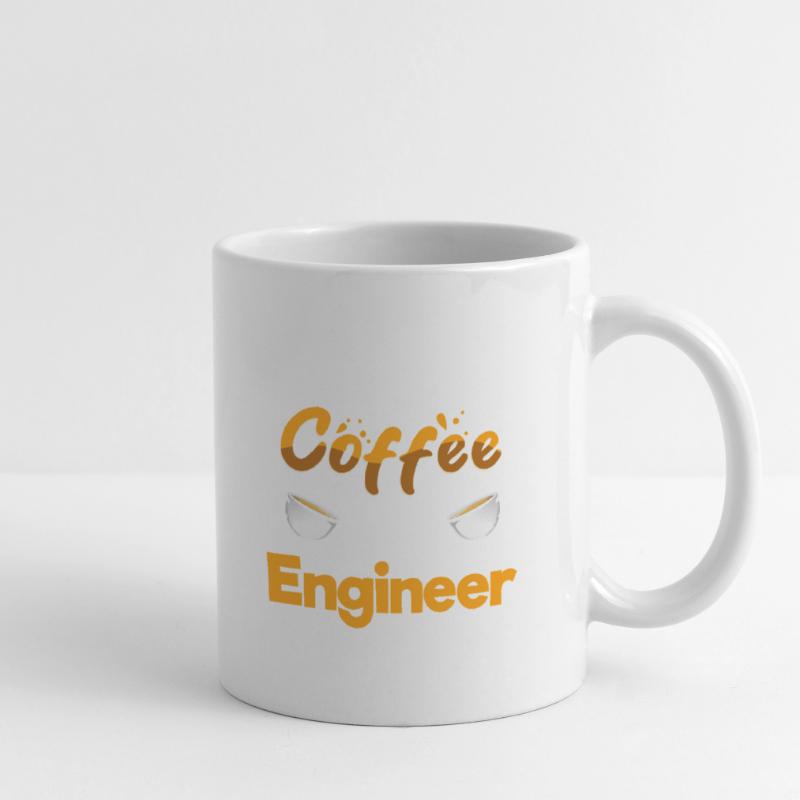 Half Coffee Half Engineer Funny Engineering Humor Tasse