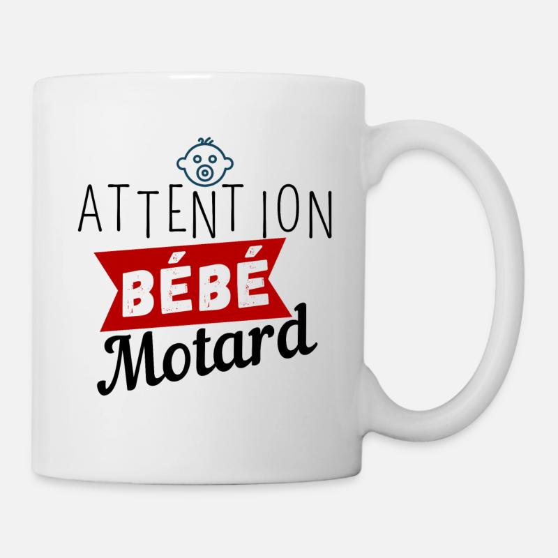 Attention Bébé Motard - Mug blanc - blanc