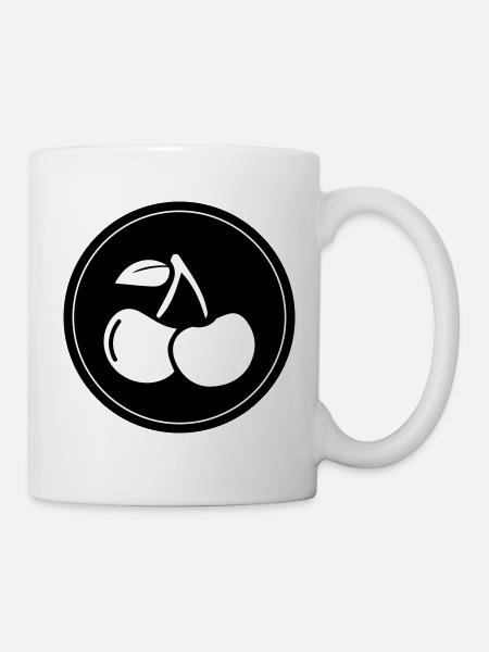 Kirschen obst - Tasse - Weiß