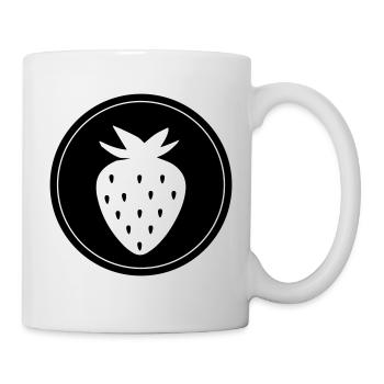 Frucht Erdbeere - Tasse - Weiß - Rechts