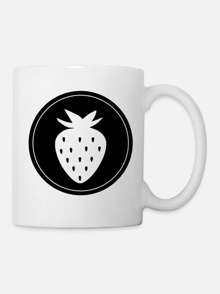 Frucht Erdbeere - Tasse - Weiß