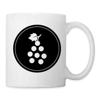 Weintrauben Symbol - Tasse - Weiß - Rechts