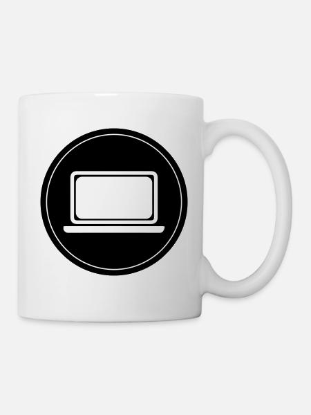 Laptop Pc Büro - Tasse - Weiß